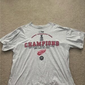 Reebok Gray Detroit Red Wings Champions Tee